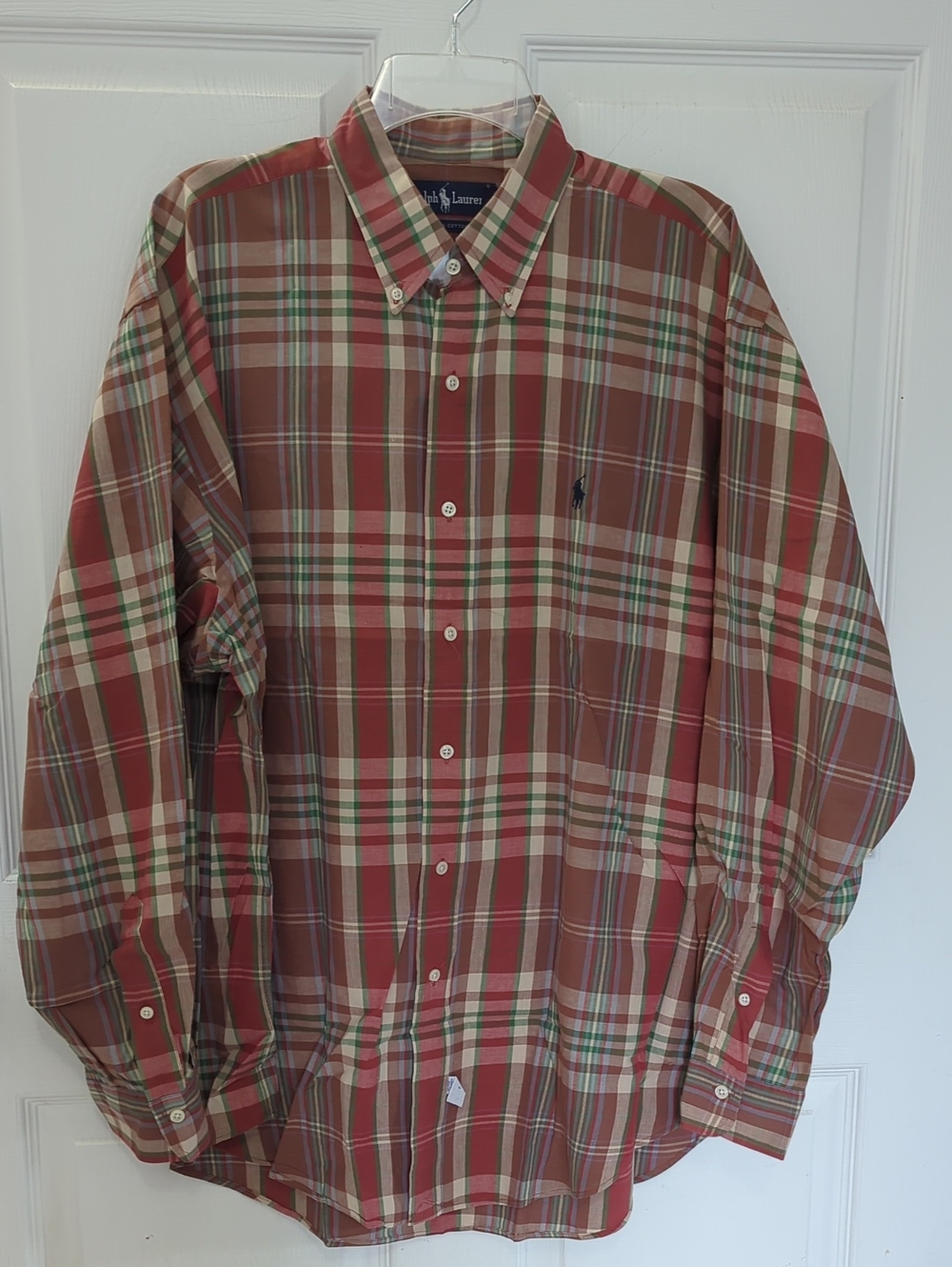 Ralph Lauren Blue Tag Fall Plaid Cotton Shirt